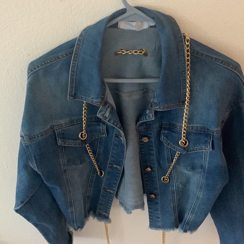 Denim Chain Jacket - Picture 13 of 14